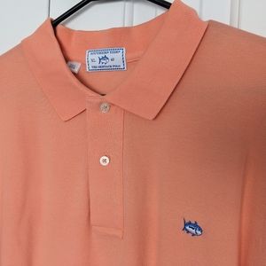 Southern Tide Men's Skipjack Polo Shirt, Orange sz XL
